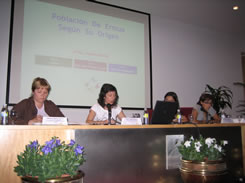 Sara Gago, responsable de la Biblioteca municipal, en su ponencia.