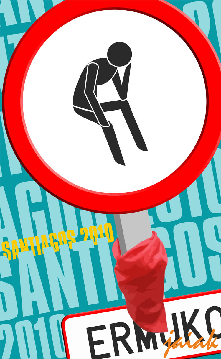 En la imagen el cartel de Ernesto Etxabe, con el que se ha llevado el concurso de 2010