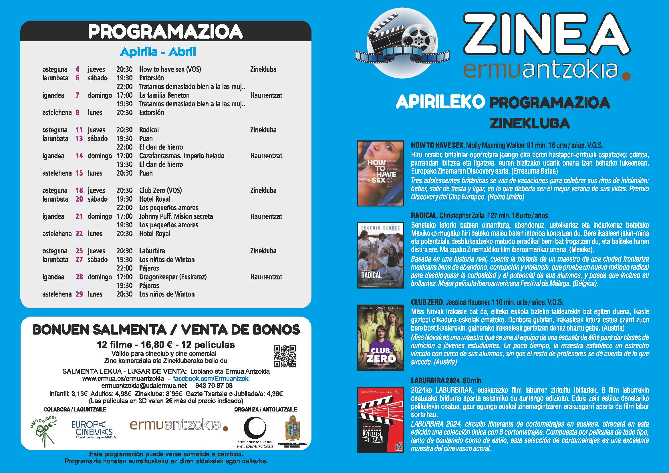 Portada Folleto Programación Cine Abril 2024