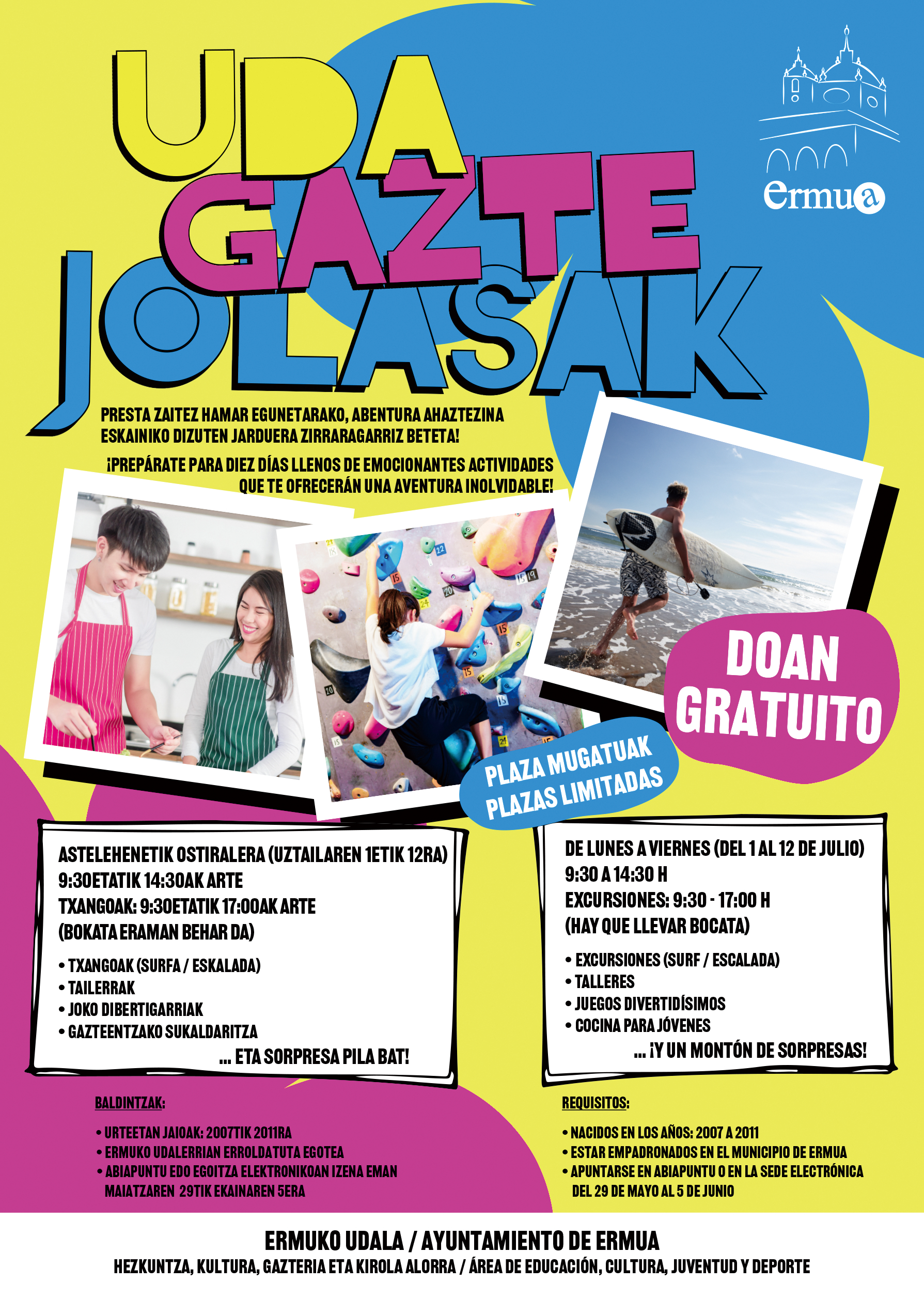 Cartel Uda Gazte Jolasak