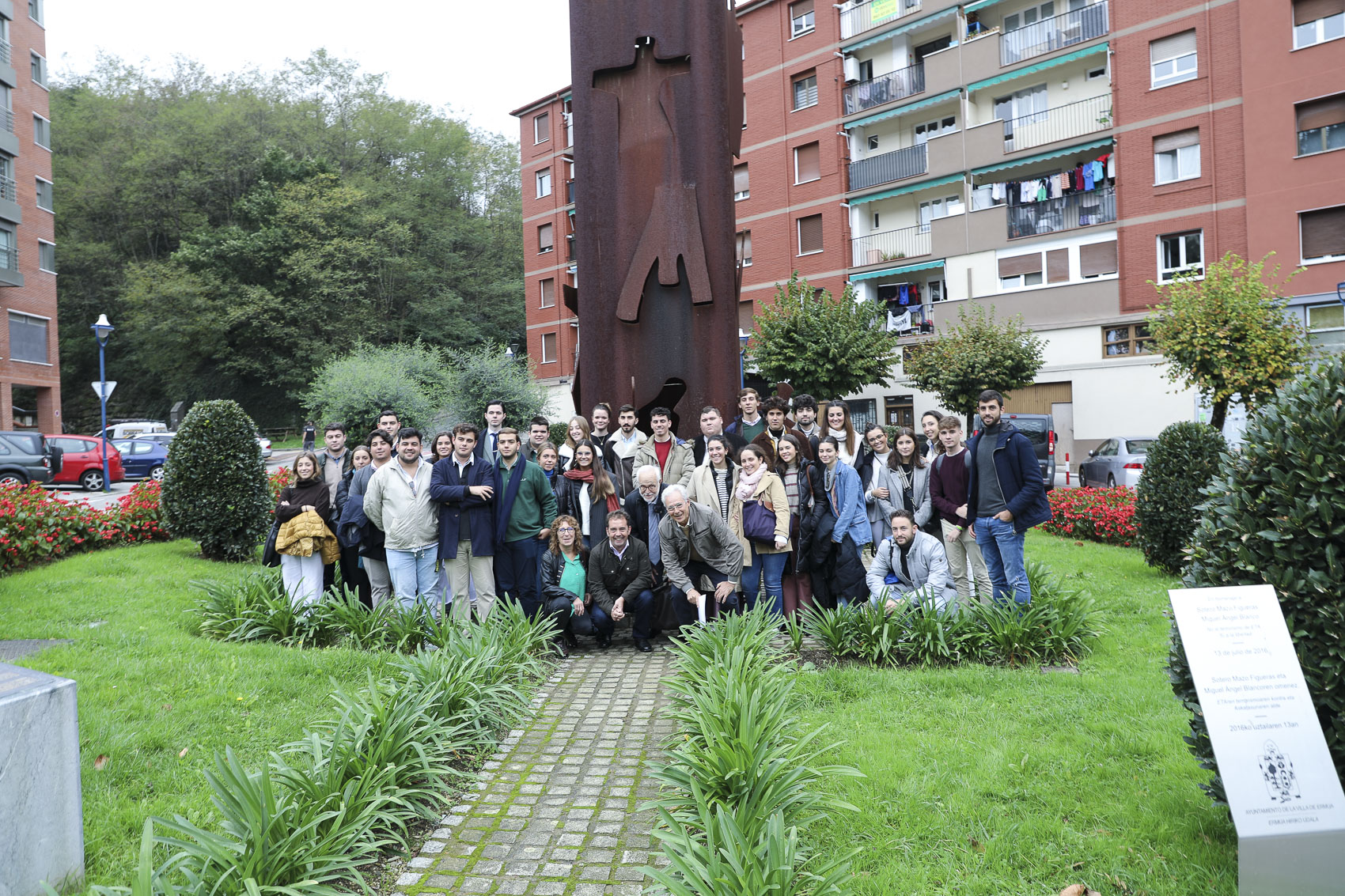 El grupo reunido en el encuentro en San Pelayo