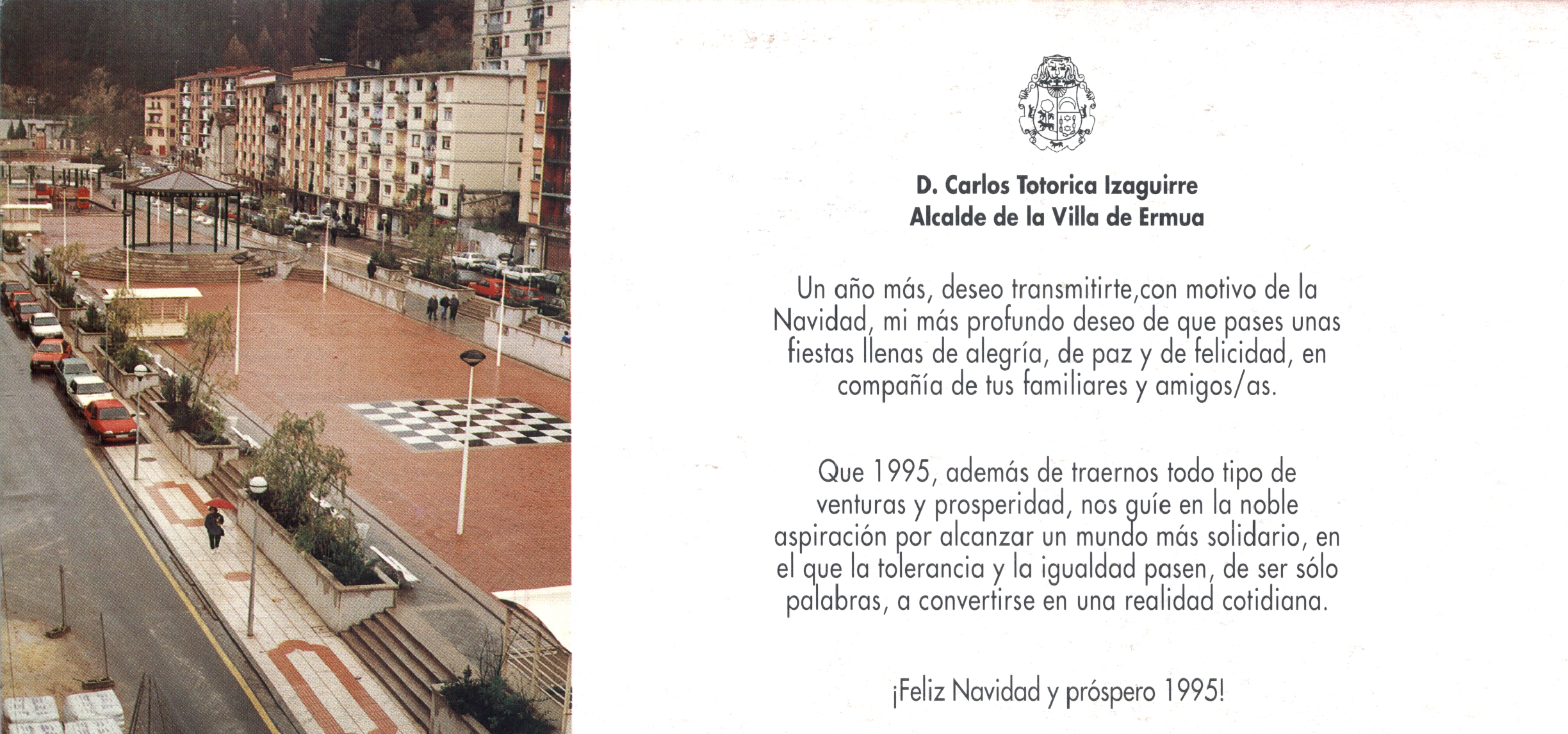 Felicitación de navidad del Ayuntamiento de 1995