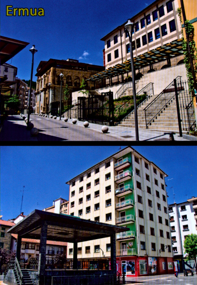 Fotos de edificios del pueblo: Lobiano, Biblioteca y Plaza Cardenal Orbe