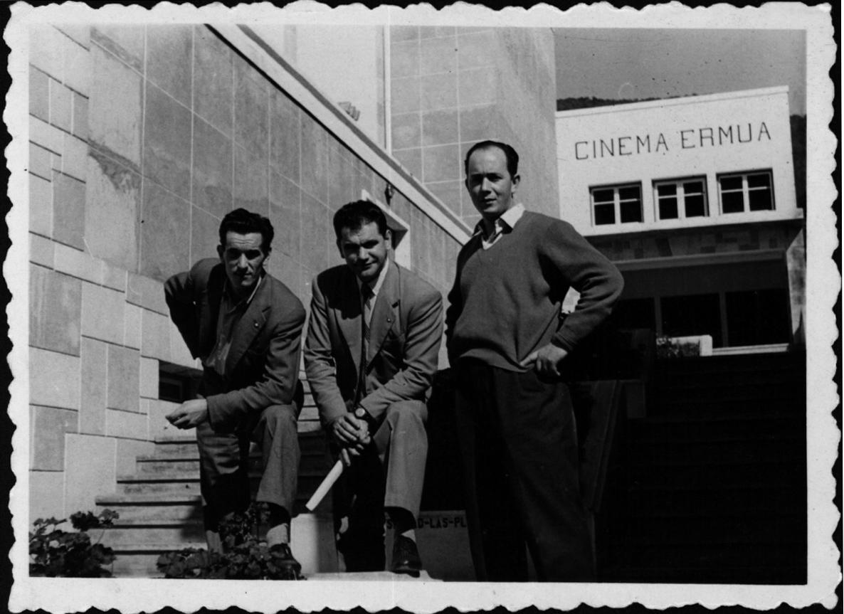 Juan Gorritxategi, Ignacio Urreta, Antonio Zubizarreta en el cine Juan Gorritxategi, Ignacio Urreta, Antonio Zubizarreta en el cine