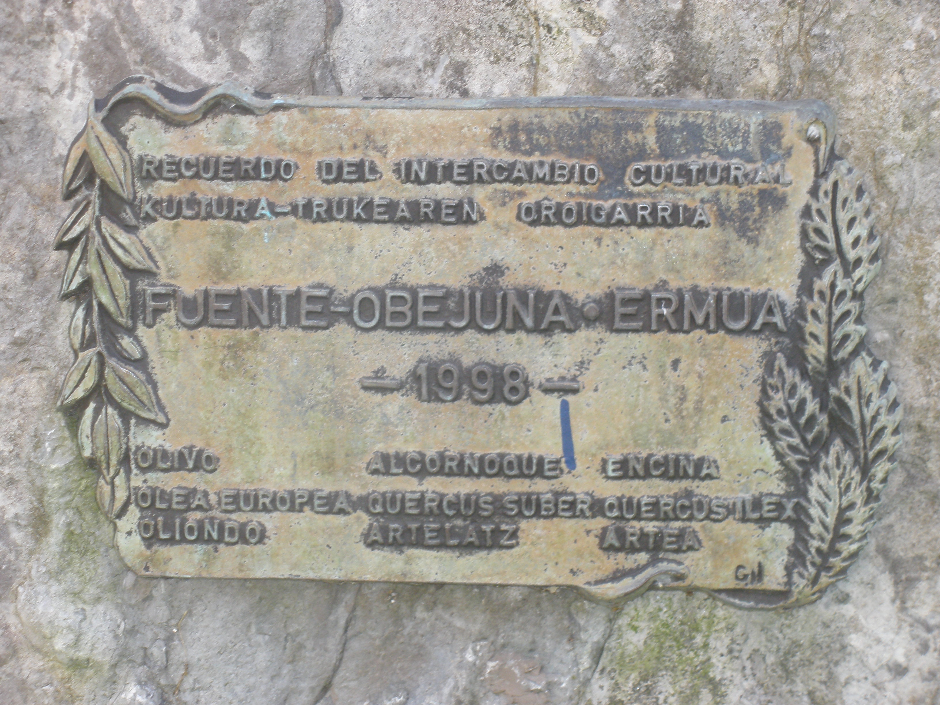 Recuerdo del intercambio cultural: Fuente Obejuna-Ermua Recuerdo del intercambio cultural: Fuente Obejuna-Ermua