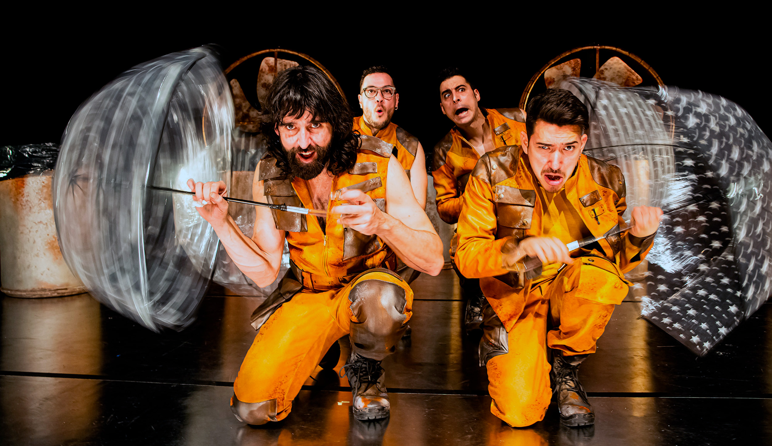 El cuarteto en una escena de la obra