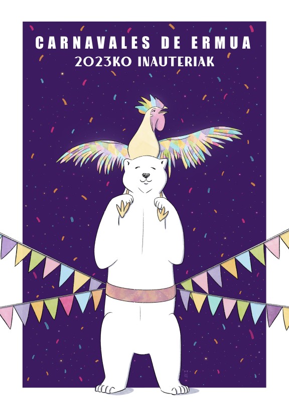Cartel ganador del concurso Carnaval Ermua 2023