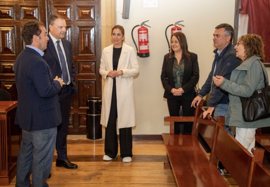 El equipo en el Salón de Plenos del Ayuntamiento