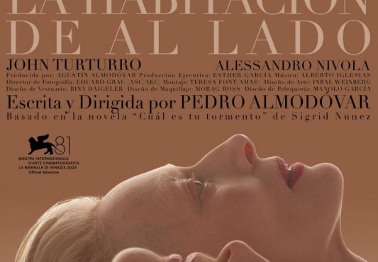 La habitación de al lado filmaren kartela