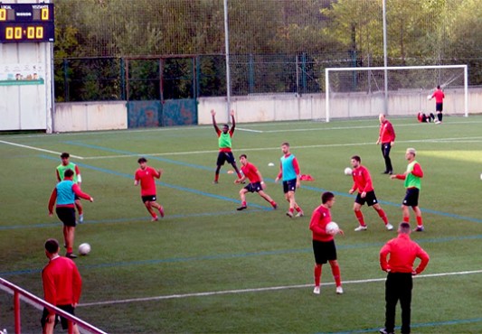 Jugadores en una sesión de entrenamiento