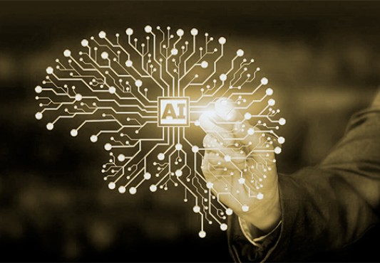 Una imagen figurativa de la unión entre cerebro y la IA