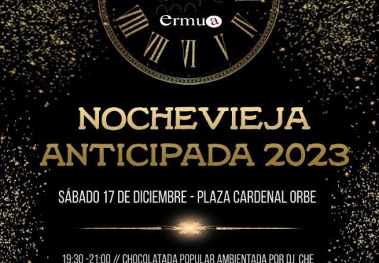 Cartel Nochevieja adelantanda 2022