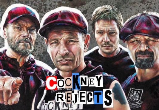 Foto grupal de la banda Cockney Rejects