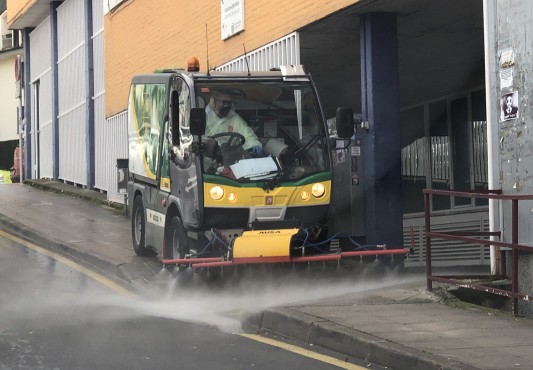 Desinfección de las calles de Ermua