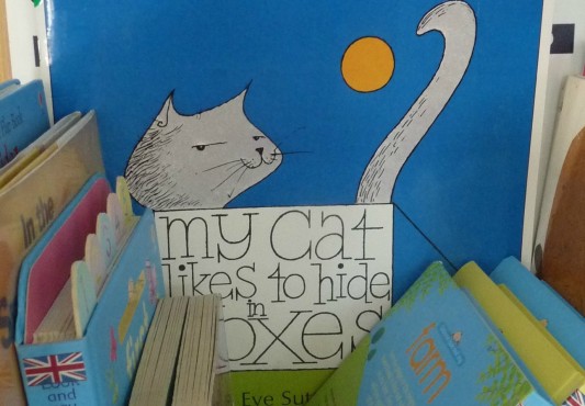 Detalle de unos libros en inglés