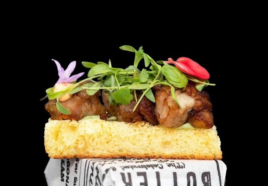 Detalle del pintxo Singapur