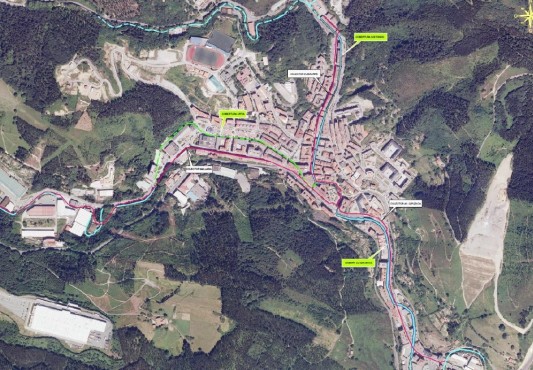 Detalle del trazado del colector