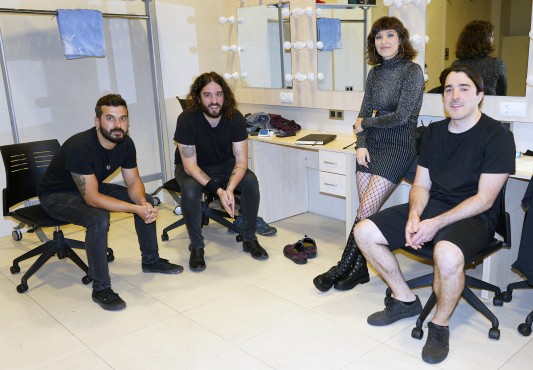 El grupo 'Liher' en el camerino