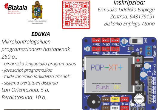 ermuko ikastaroa iragartzeko kartela
