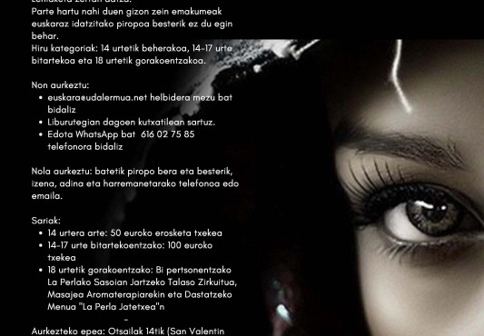 Ermuko Piropo lehiaketa iragartzeko kartela