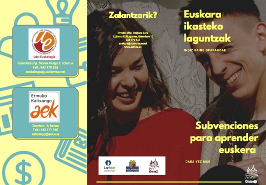 Euskara ikasteagatiko laguntzak agiriaren azala