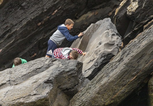 Ikasleak bilketa lanetan