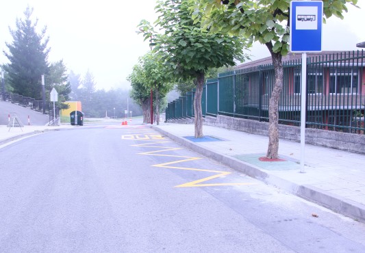 Nueva ubicación de la parada de autobús