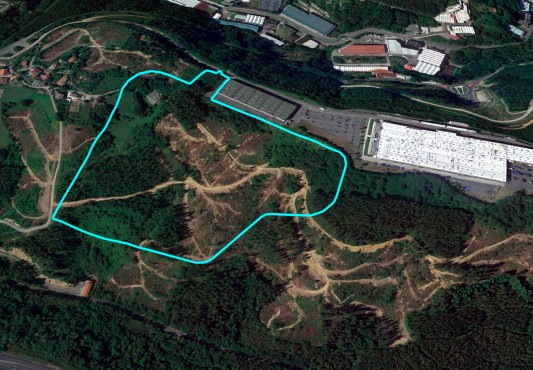 Ortofoto que marca el espacio reservado