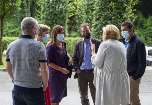 Recibimiento tras llegar a Izarra