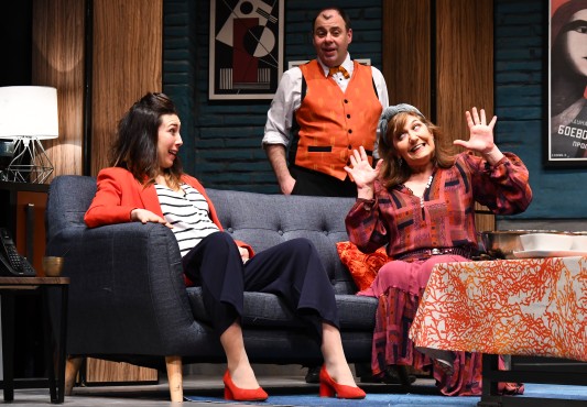 Un momento de la obra de teatro en el Ermua Antzokia.