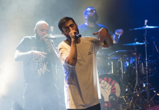 Un momento del concierto de Rayden