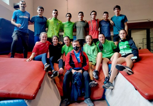 Uno de los grupos de atletas