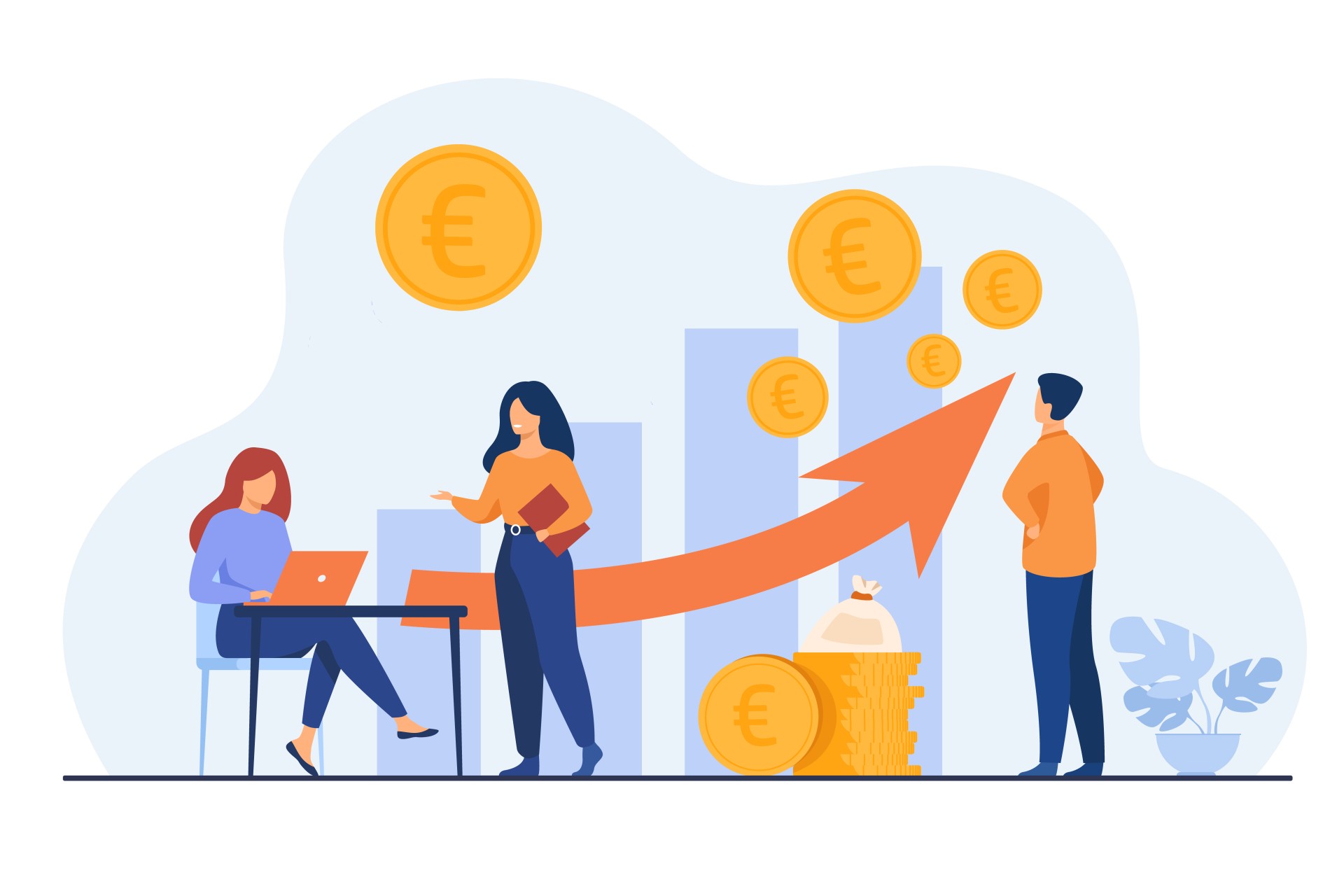 Dibujo ilustrativo de la unidad de Servicios económicos