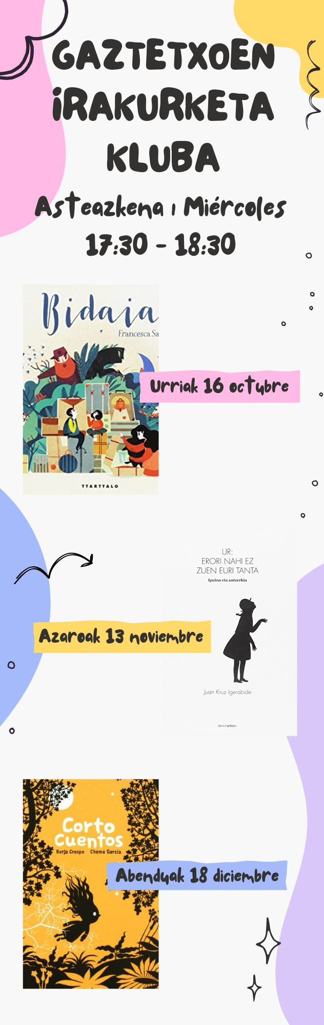 Marcapáginas club juvenil en papel