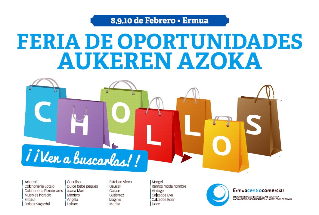 cartel anunciador de la feria oportunidades de la ACHE de Ermua