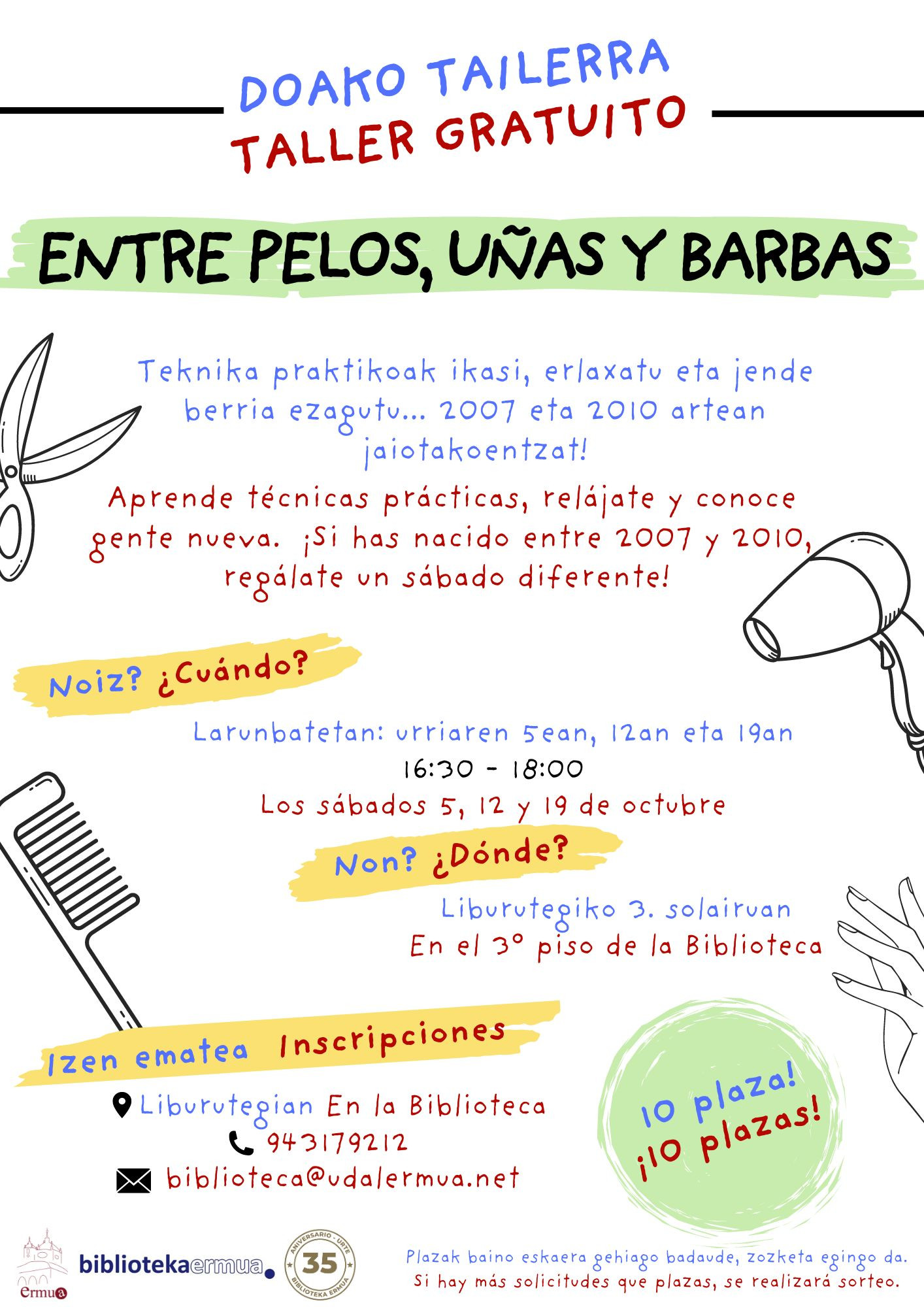 Cartel Entre pelos, uñas y barbas