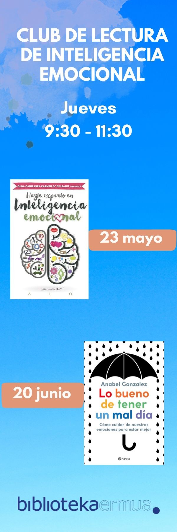 Marcapáginas del club de lectura en inteligencia emocional