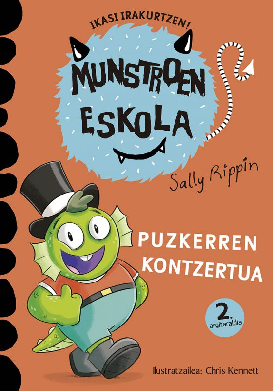 Puzkerren kontzertua haur liburuaren azala