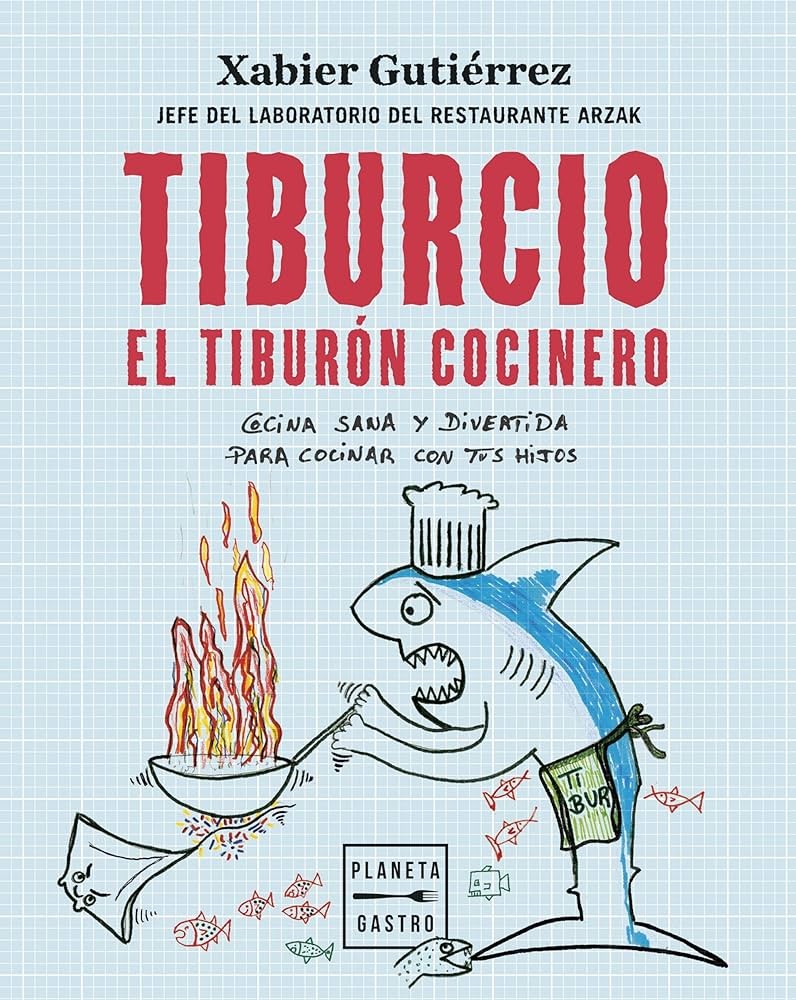 Portada del libro Tiburcio, el tiburón cocinero