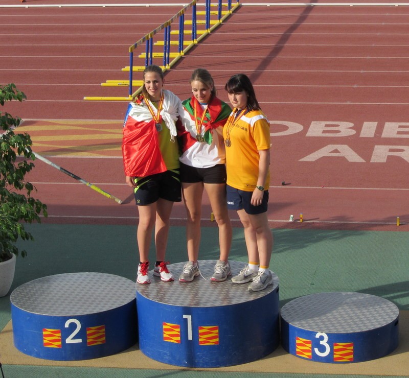 Arantza Moreno en el podium
