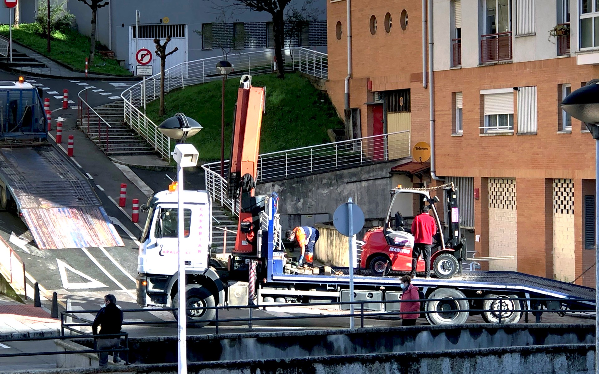 Camión a punto de partir