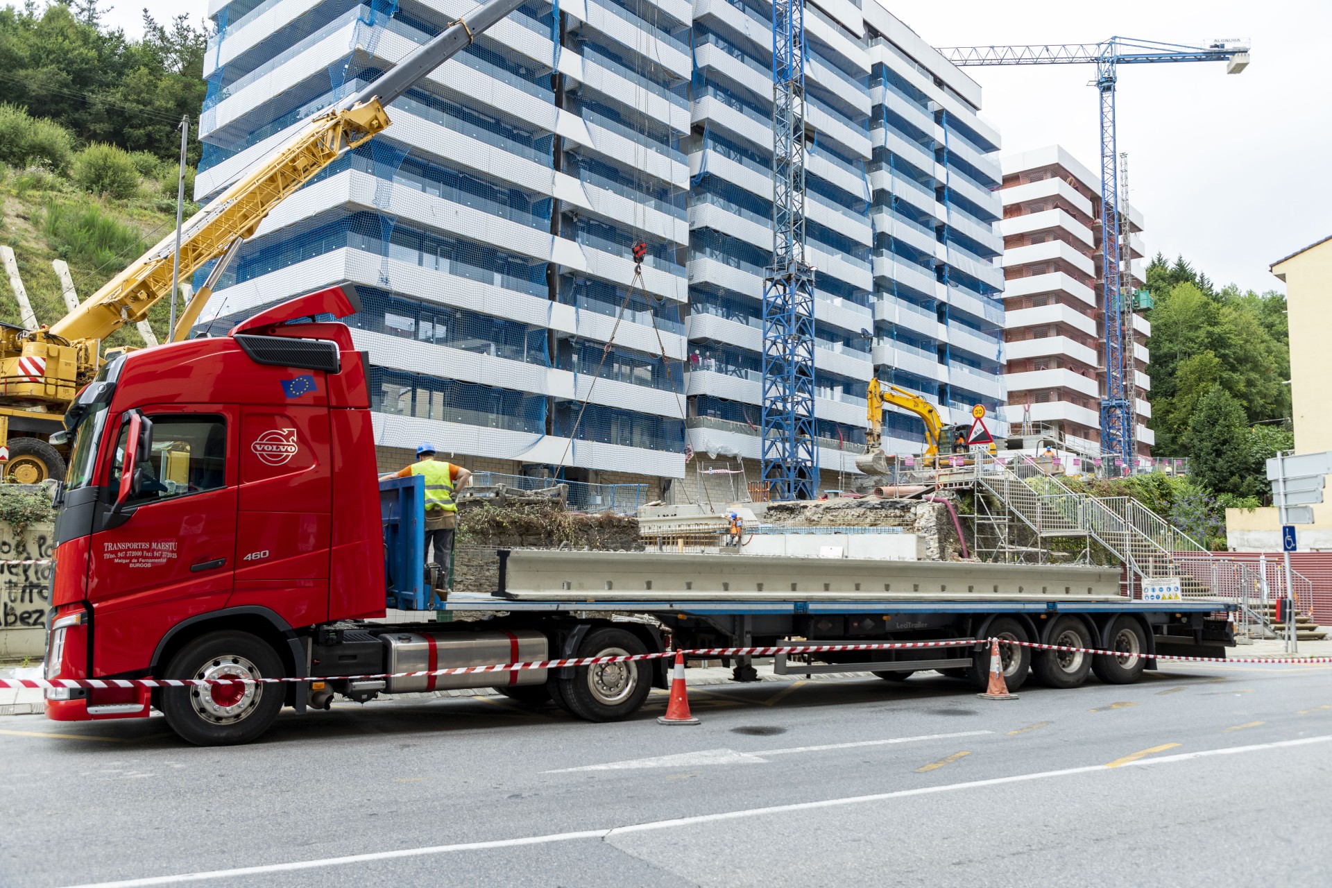 Camión que trajo el material