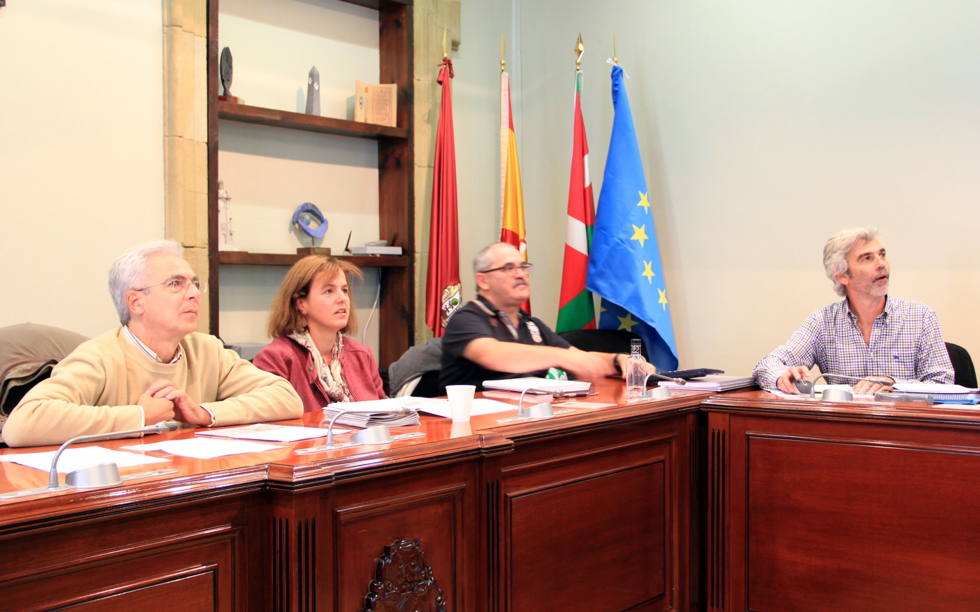 Carlos Totorika, Ane Enzunza, Xabier Aierdi y José Antonio Oleaga