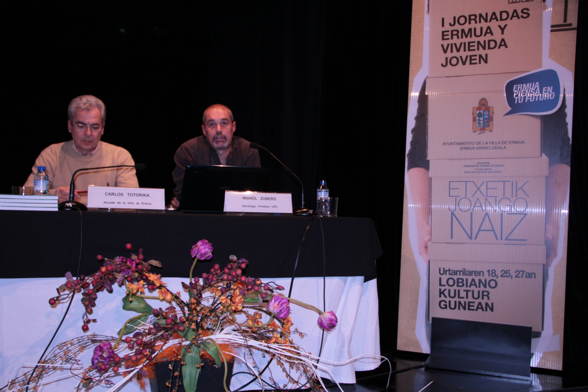 Carlos Totorika e Imanol Zubero en Ermua