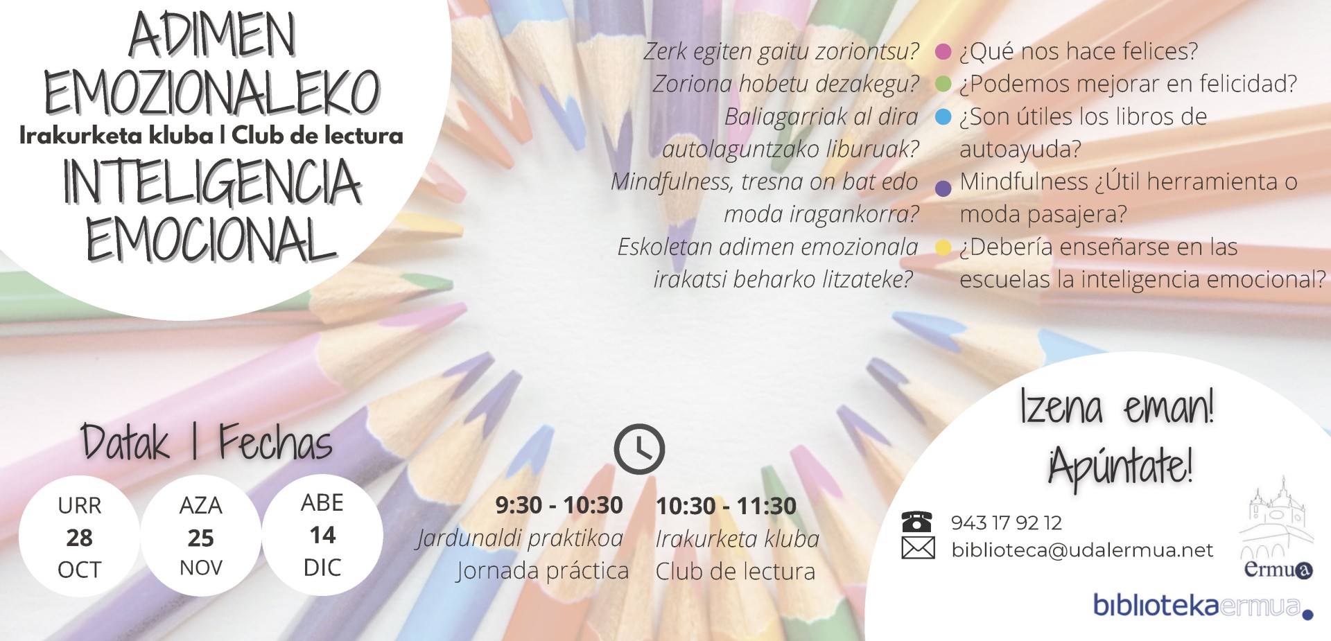 Cartel anunciador de la actividad