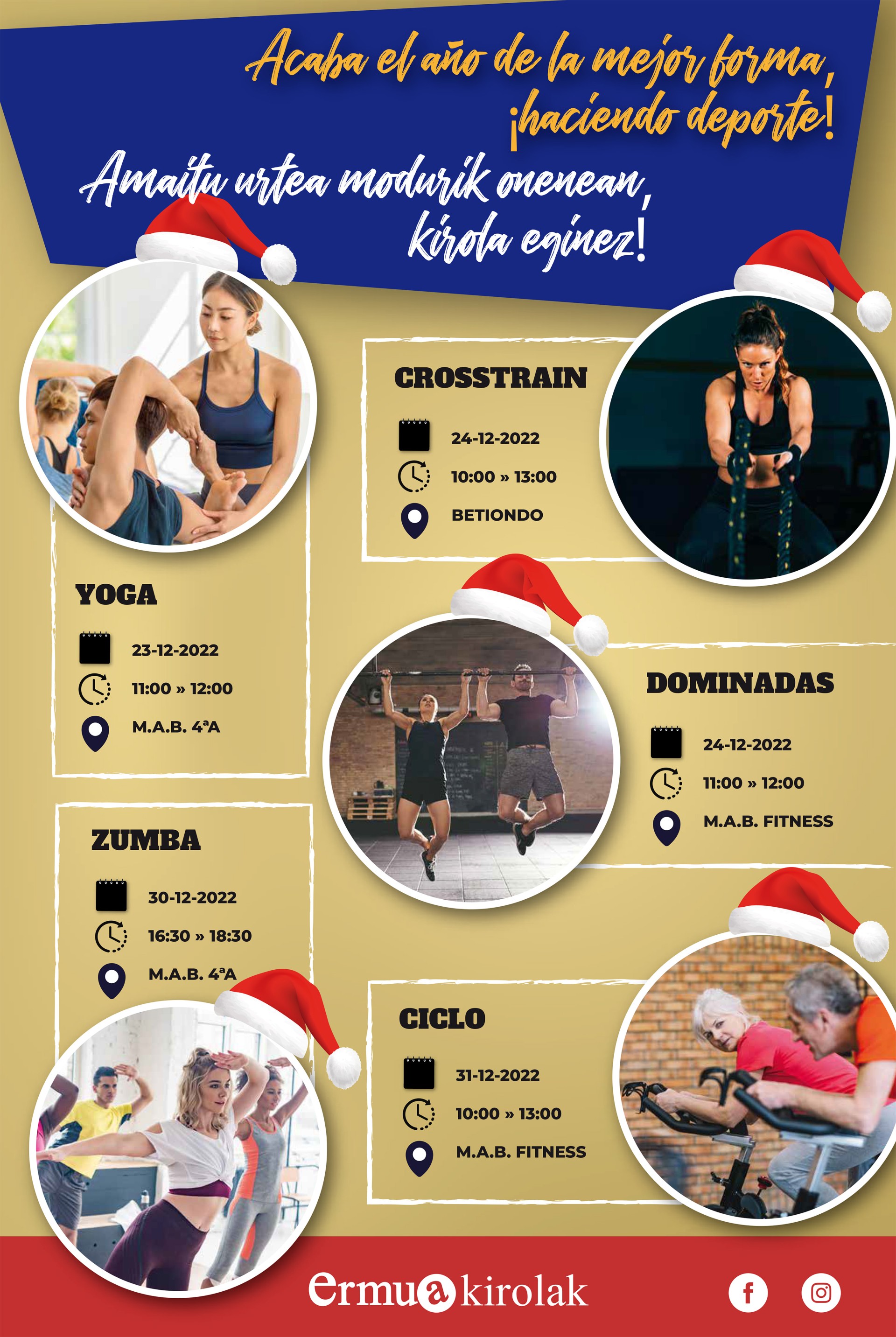 Cartel anunciador de la actividades
