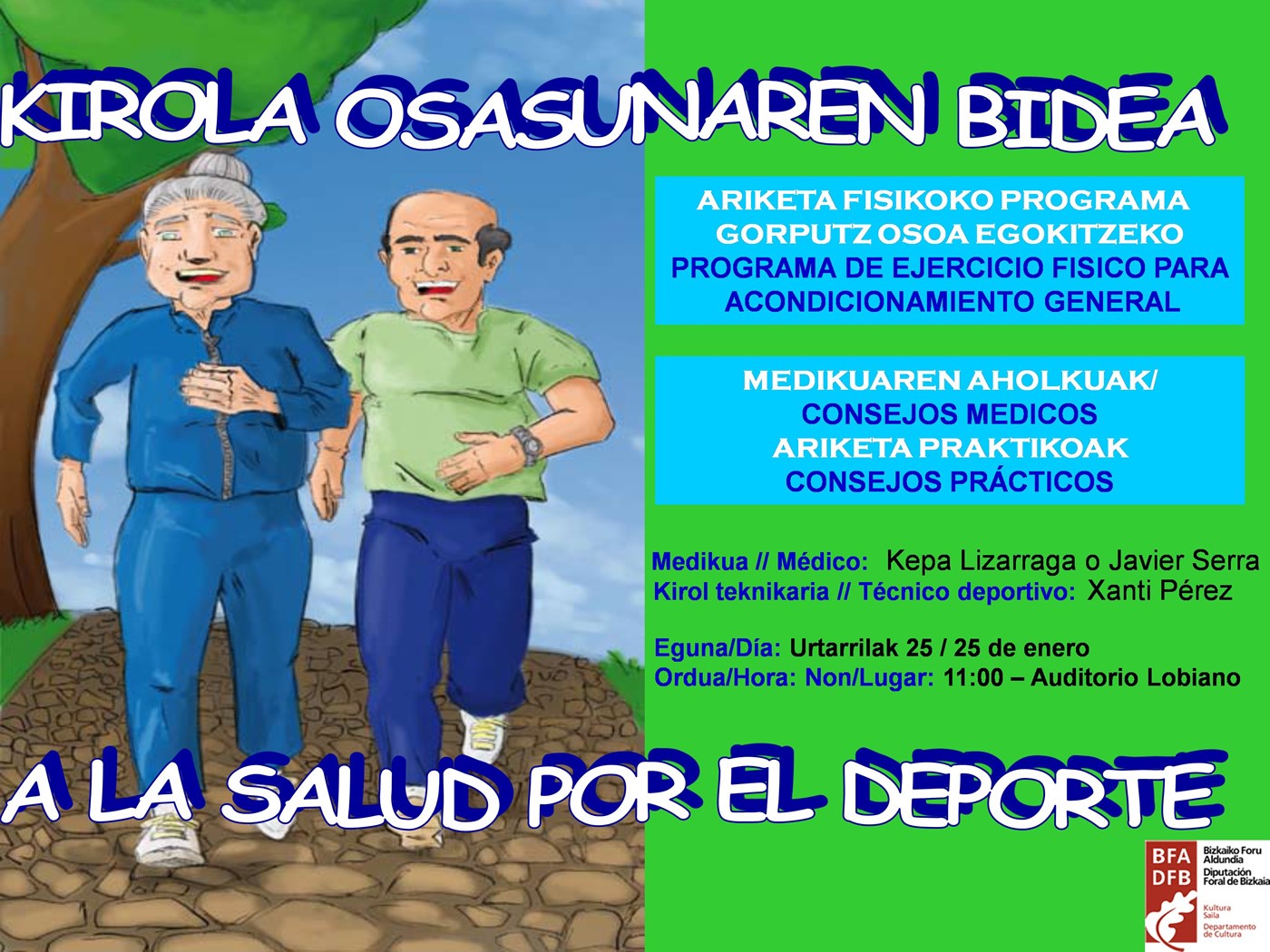 Cartel anunciador de la charla en Ermua