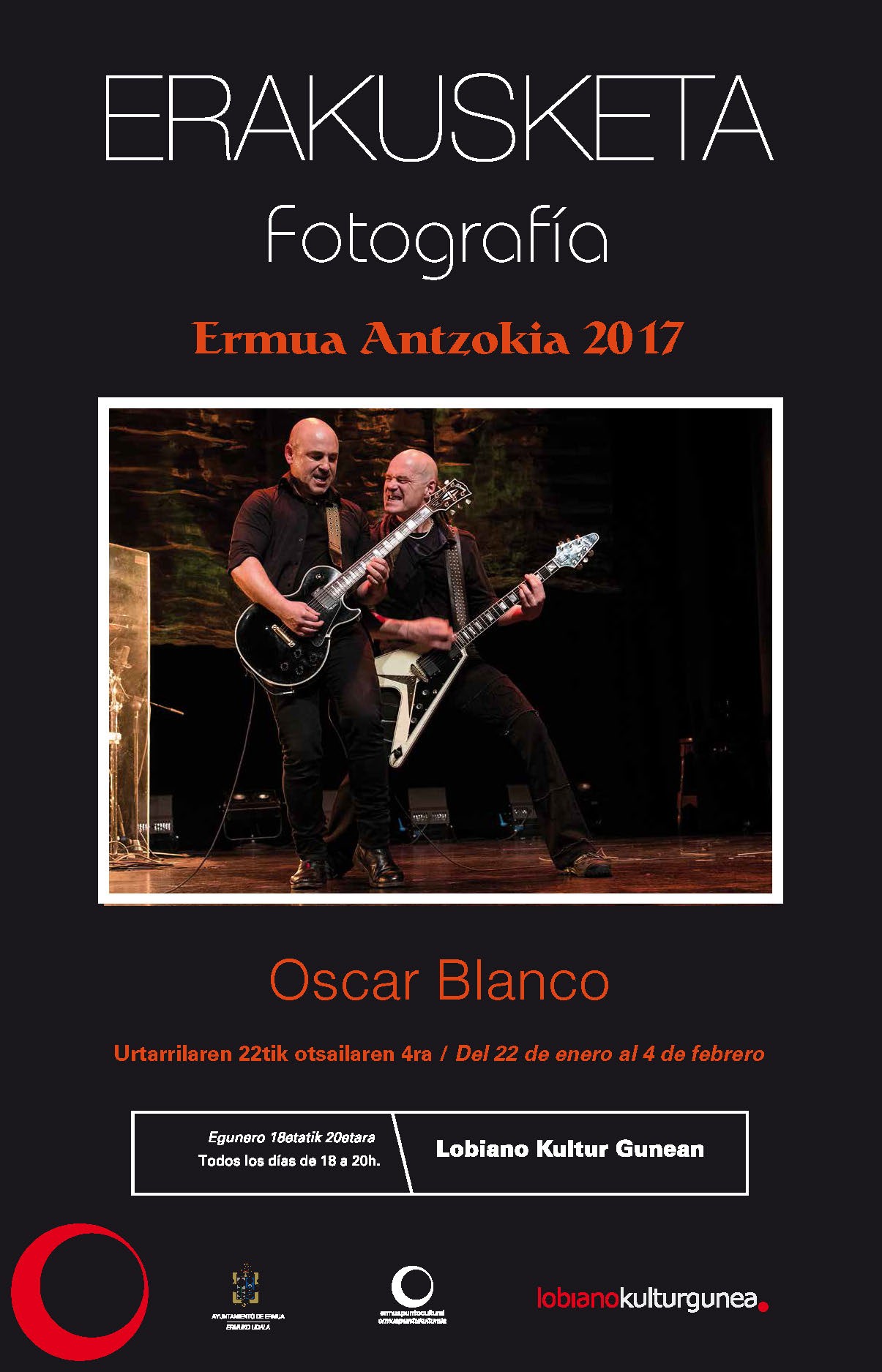 Cartel anunciador de la exposición de Óscar Blanco Cartel anunciador de la exposición de Óscar Blanco