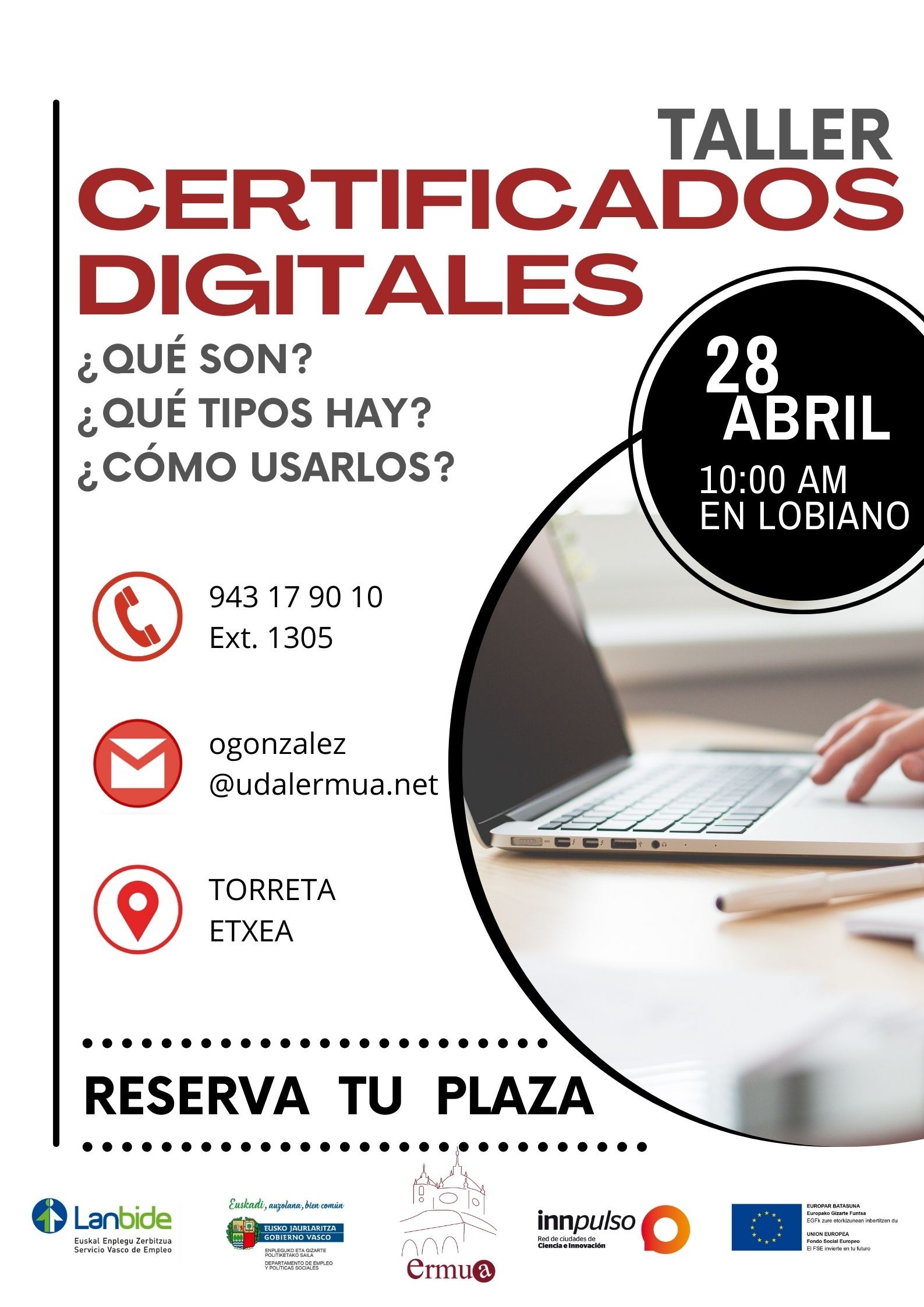 Cartel anunciador del taller