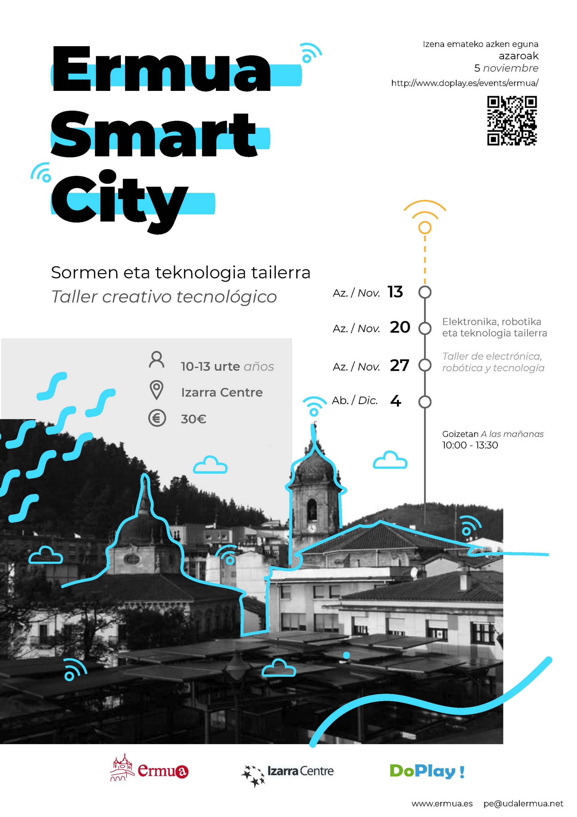 Cartel anunciador Ermua smart city